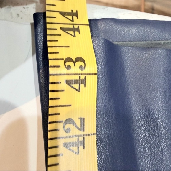 Bagatelle Blue Faux Leather Pants - Picture 14 of 16